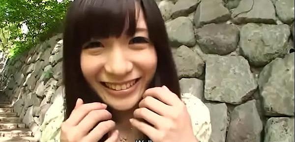  Japanese teen brunette, Tsukushi came in a public place, uncensored